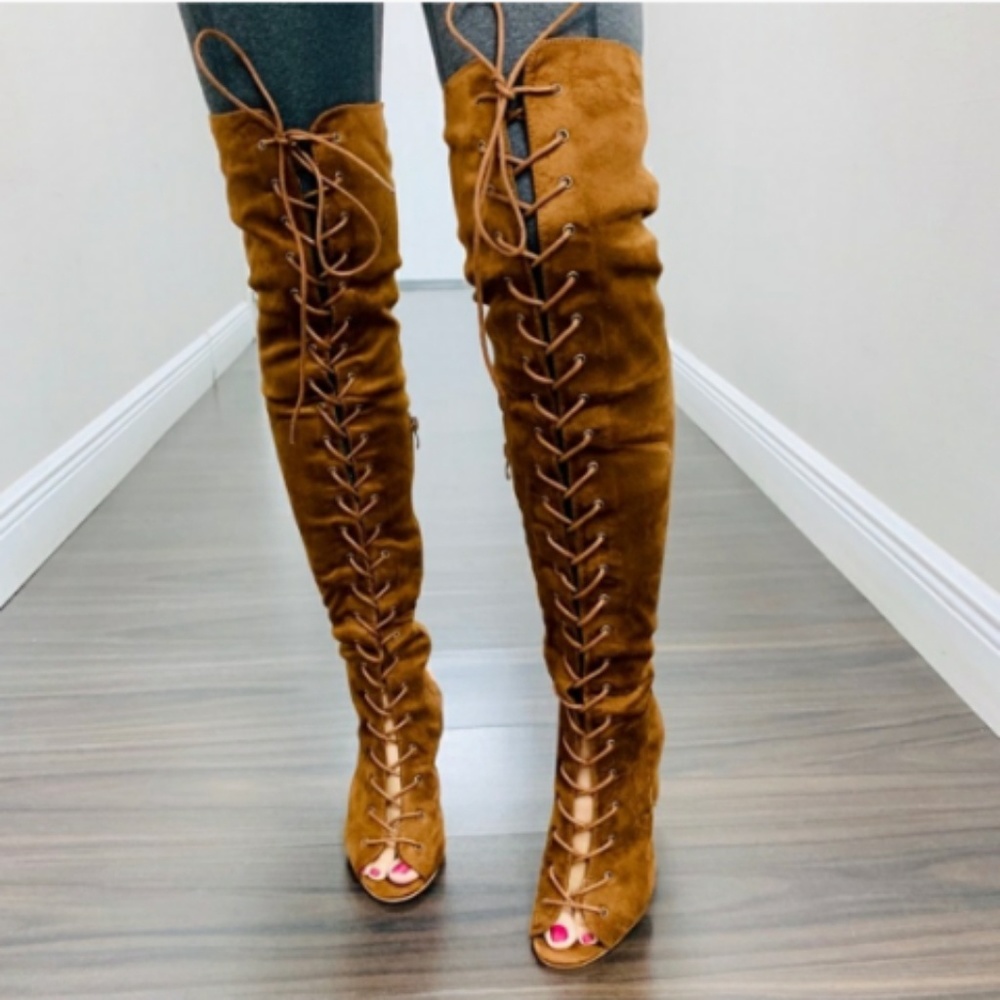 SALE! Betani "Camel Lace Up Bootie"